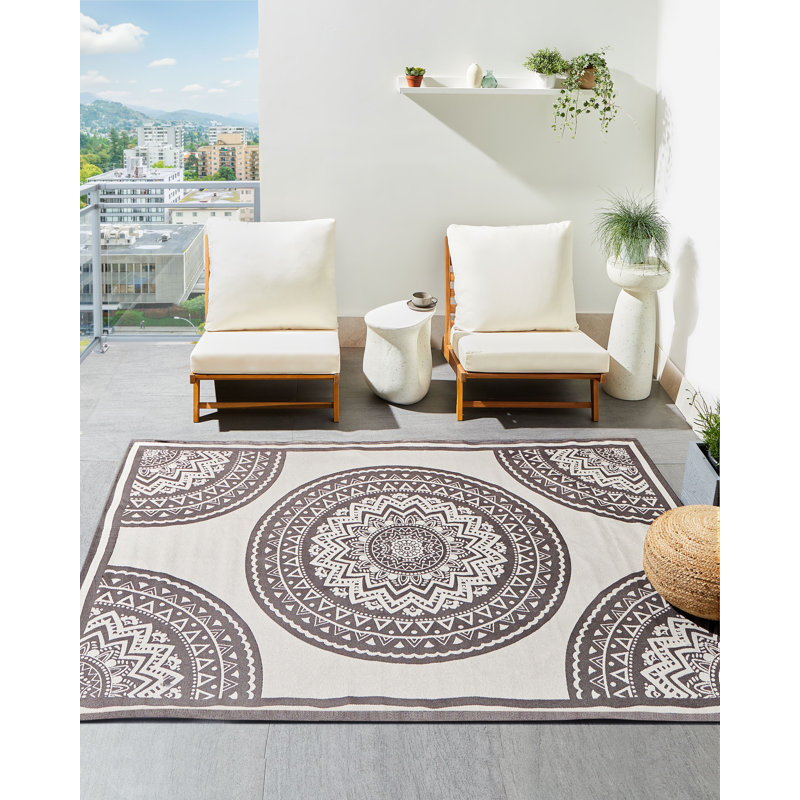 Outdoor Rug NELLORE Grey, Rectangle 160 x 230 cm