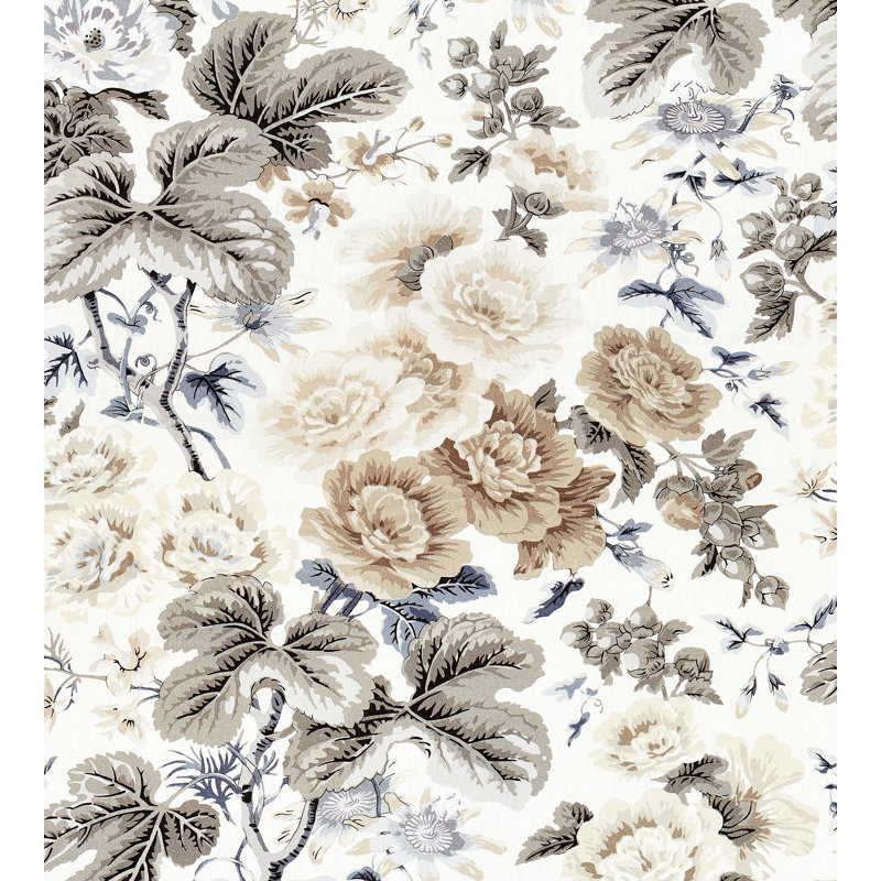 Botanica Highgrove Linen Print Fabric, Winter Sky