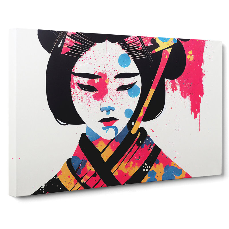 A Splashed Geisha Vol.3 Abstract - Wrapped Canvas, 35cm H x 50cm W x 3cm D