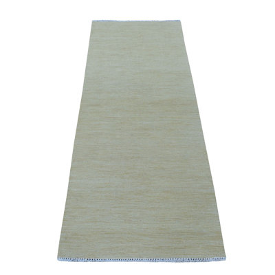 Tapis de zone en laine de couloir 2 pi 5 po x 6 pi 3 po one-of-kind à la main noué la Theodulus