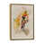 Toile avec cadre flottant or