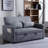 Rainell 55.12'' Linen Square Arm-2075287665