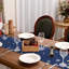 Chemin de table de Noël 13 x 72 pouces, sapins de Noël et flocons de neige, décoration de table champêtre pour la cuisine et la salle à manger, décoration pour dîner intérieur ou extérieur (bleu)