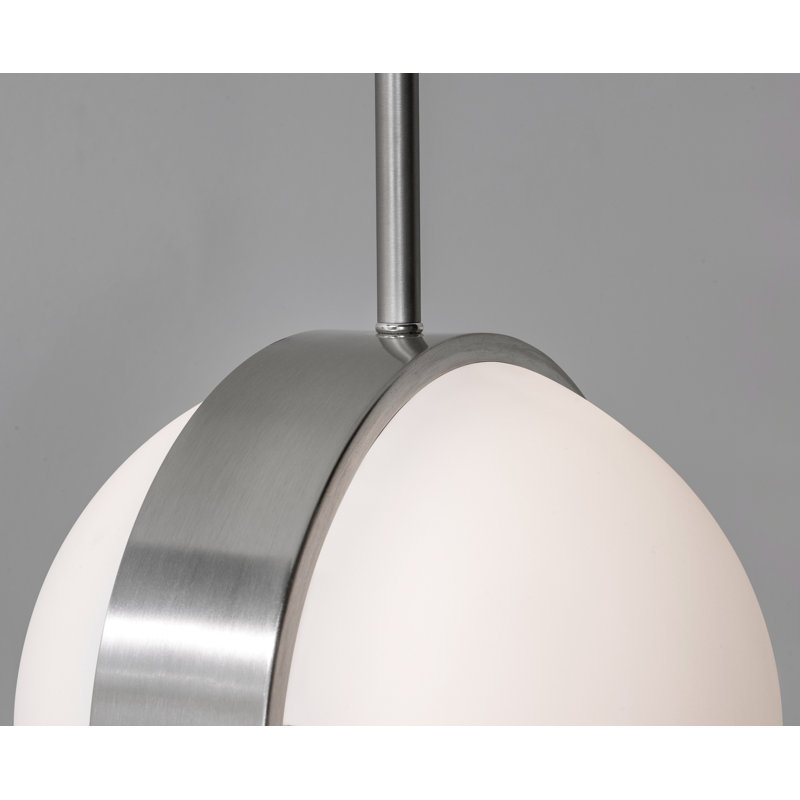 Luminaire suspendu à DEL Janelda, Nickel satiné, 13'