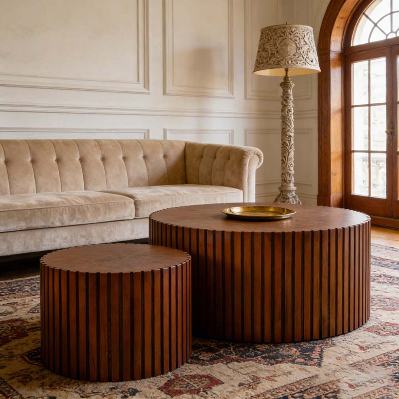 Round Wood Coffee Table
