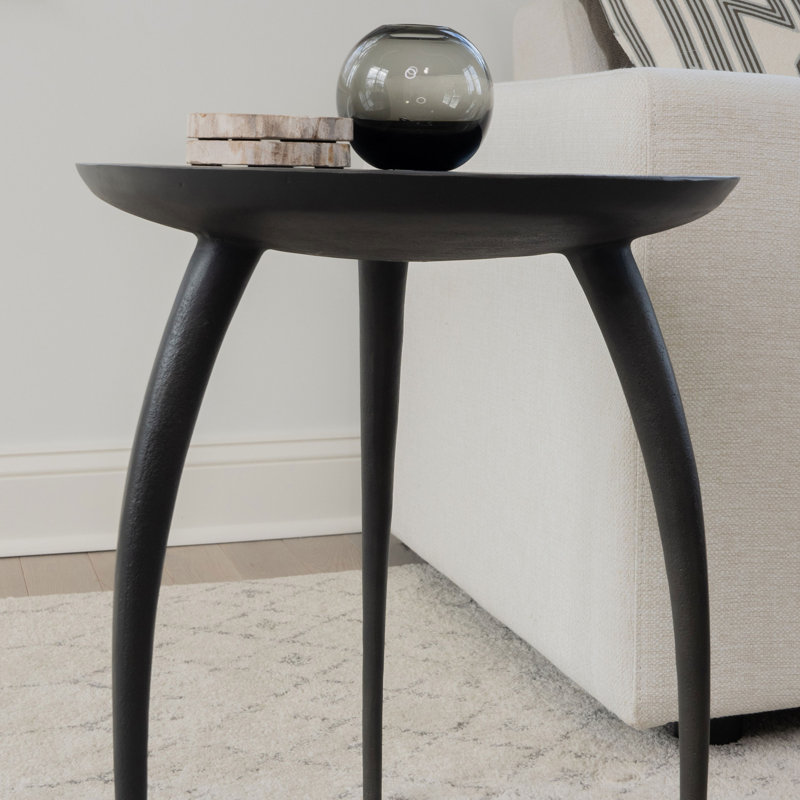 Elements End Table, Antique Brass