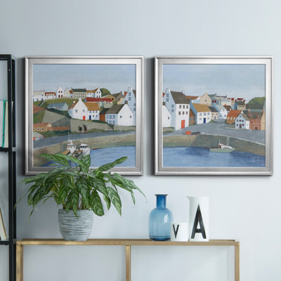 Ensemble de 2 cadres photo Old Coast Town I Old Coast Town I