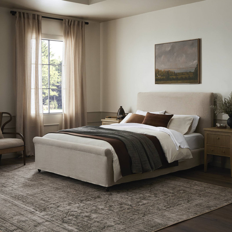 Dalia Bed, Cream, Queen
