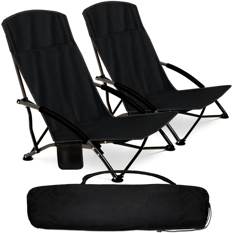 Annabal Folding Beach Chairs, Black