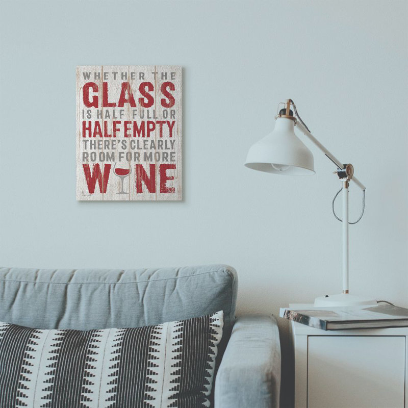 «Wine Glass Funny Word Kitchen Bathroom Room Texture Texture Design», impression sur toile, Toile tendue