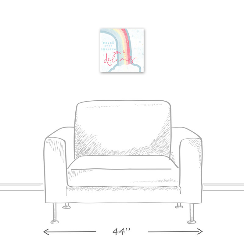 « never stop », art sur toile rainbows Davidge, H 12 po x l 12 po x P 1,25 po