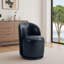 Faux Leather and Leather Swivel Barrel Chair-1992331888