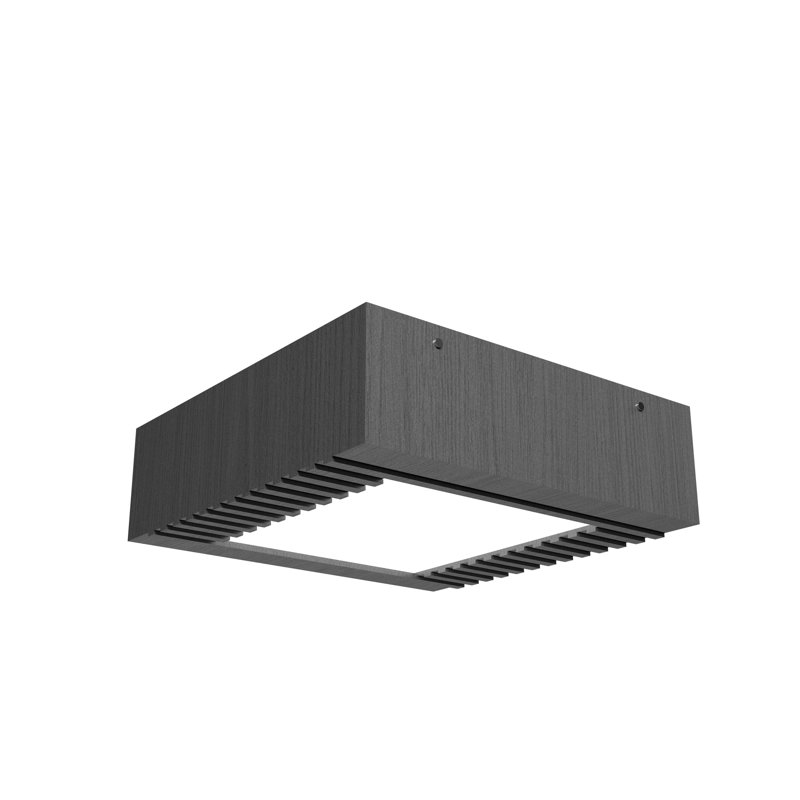 Plafonnier encastré 1 lumière DEL Ripado, H 4,68 po x l 15,6 po x P 15,6 po, Gris organique