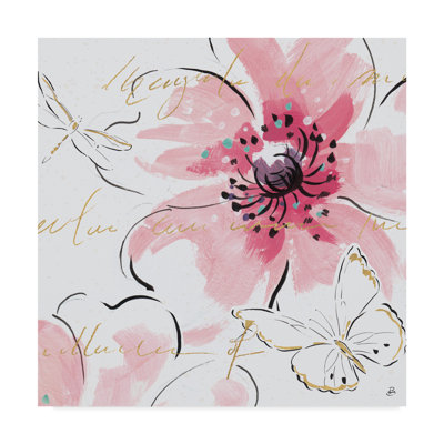" Simply Pink III " by Daphne Brissonnet Painting Print