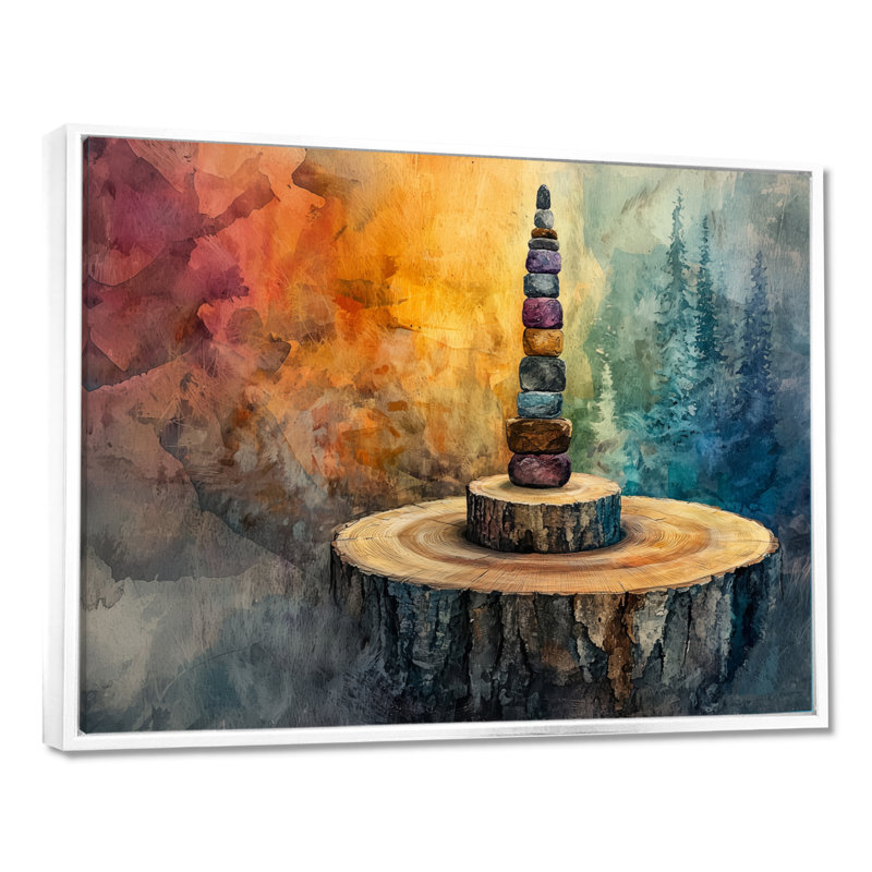 Gido Totem, tour inuite au Canada I - art amérindien, art mural, H 34 po x l 44 po, Impression encadrée flottante, Blanc