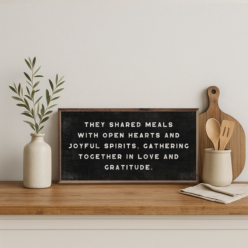 They Shared Meals Rectangle Print, 8" H x 16" W