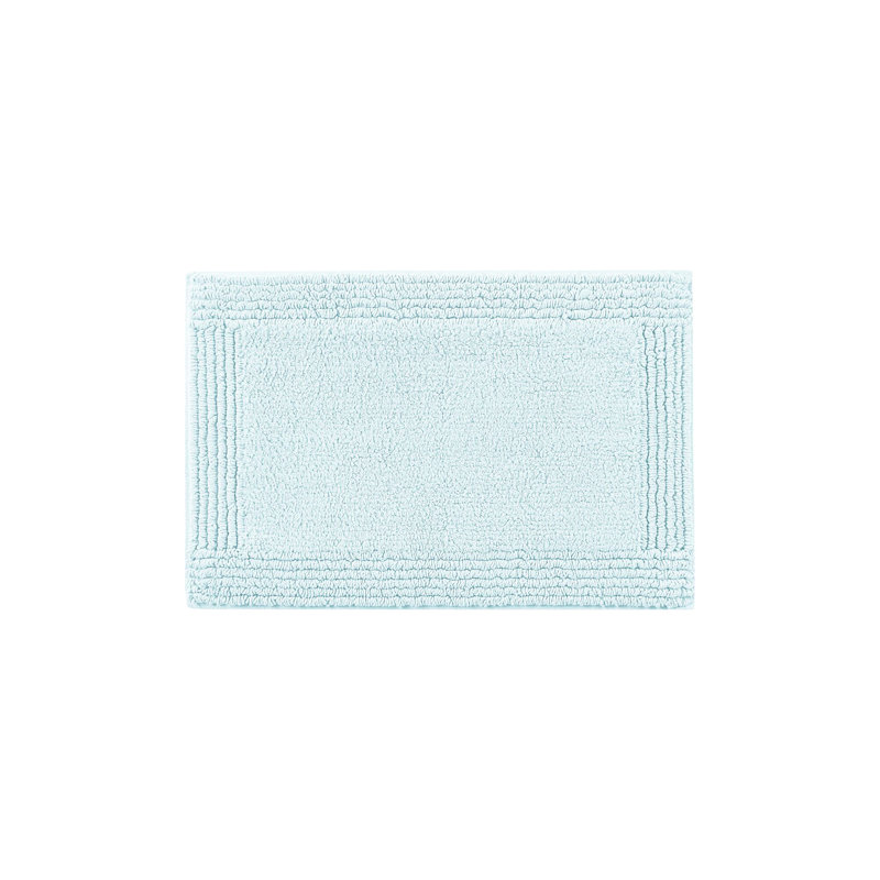 Tapis pour salle de bain réversible 100% coton 24 x 36 po 3000 g / m² - Aspect doux et dense lavable en machine à long terme