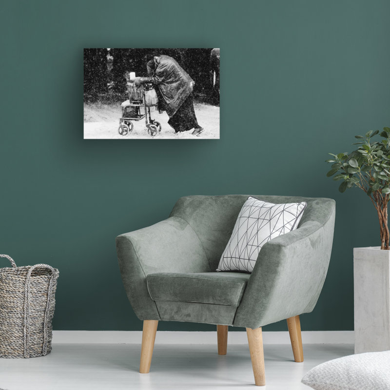 Art sur toile «Bolog Jian Wang Snow Day», H 12 po x l 19 po