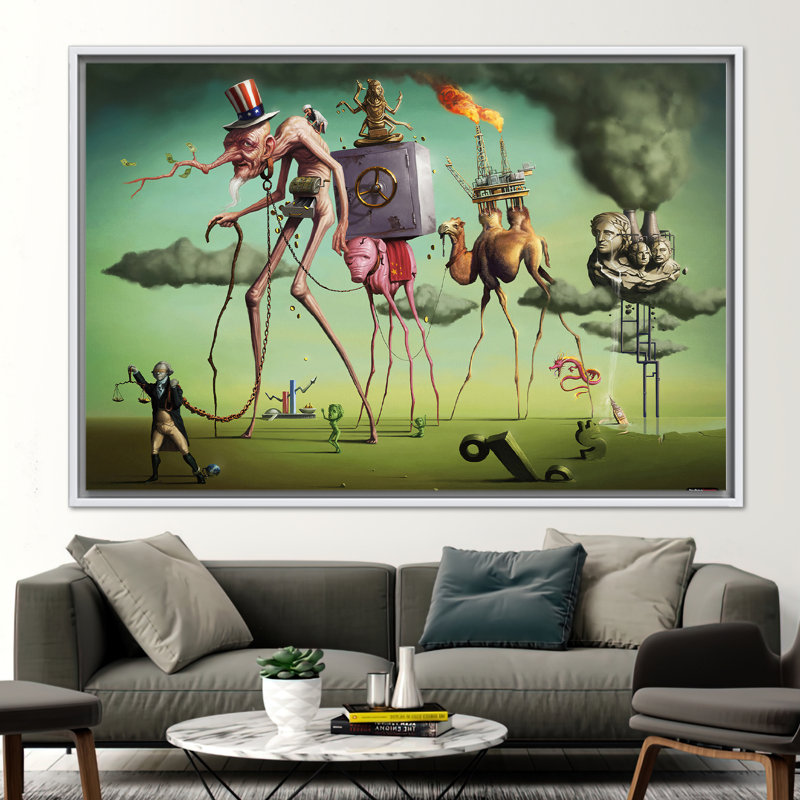 Print on Canvas, Framed Print without Mat, 40 cm H x 60 cm W, White