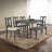 Rustic Gray Finish 40Inch Dining Room Bench, With Solid Rubberwood Turned Legs, 18Inch Height, 14Inch Wide, 22Lb Weight Wooden Bench For Room, Weathered Finish, Simple Assembly