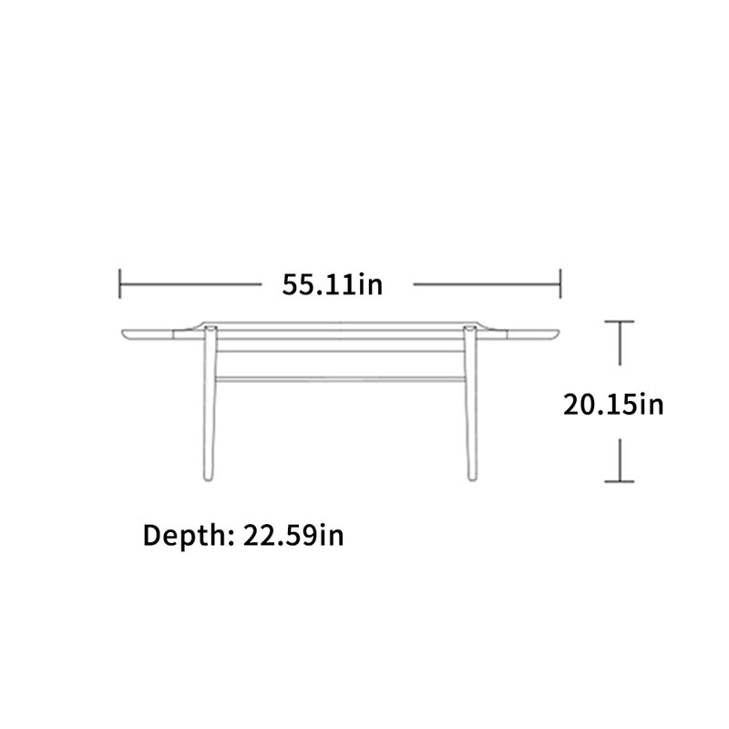 Table basse ovale minimaliste moderne, Brun