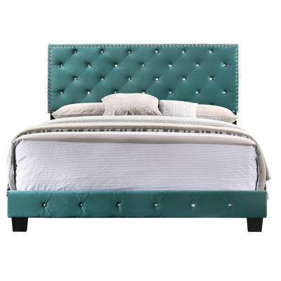 Timeless Transitional Full Bed In Velvet With Foam Filler - 48"h X 58"w 77"d, Simple To Assemble, Versatile Furniture Piece Finish Filled, Dependable Furniture, Look