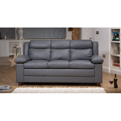3 Seater Faux Leather Sofa