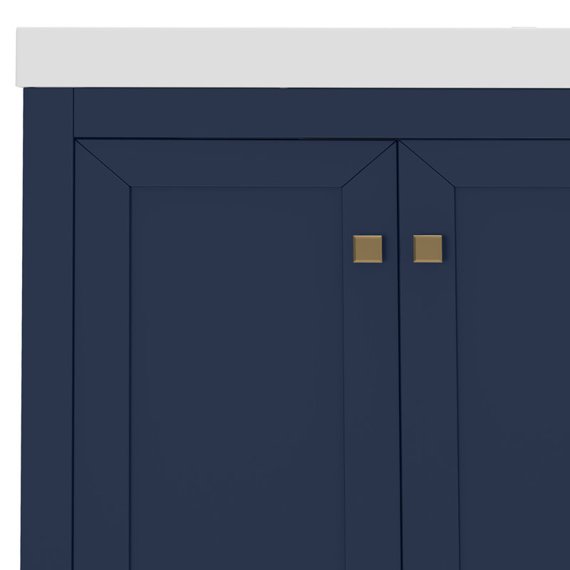  42 Inch Bathroom Vanity With Sink, Navy