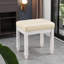 Tabouret en polyuréthane classique avec pieds en bois - Disponible en deux couleurs élégantes-445737949