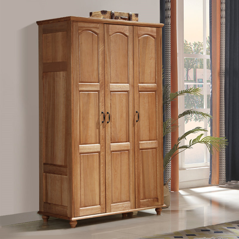 American-style Simple All-solid Wood Wardrobe
