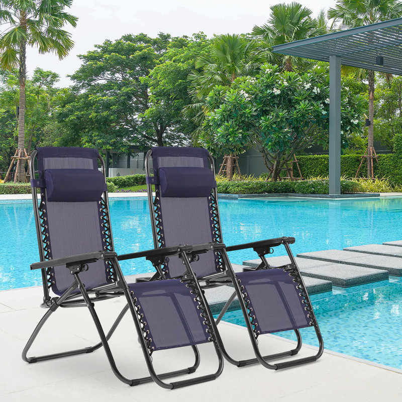 Libertad Folding Recliner Chair, Blue