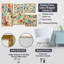 Coral Timeless Garden Flourish - Ensemble de 5 impressions sur toile botaniques-103333333
