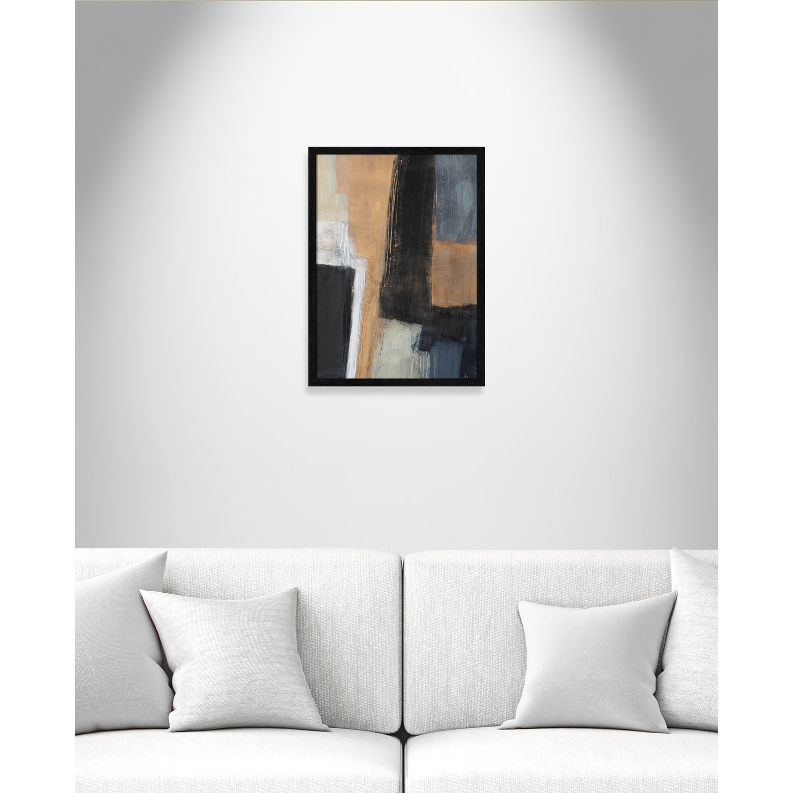 Metallic Slate I by Casa Fine Arts, 23" H x 17" W x 1.25" D, Black Slim Unmatted Picture Framed