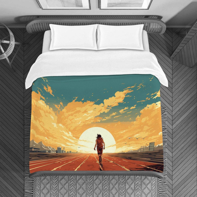 Housse de couette Tracker Bedding Sports - orange, Housse de couette pour très grand lit
