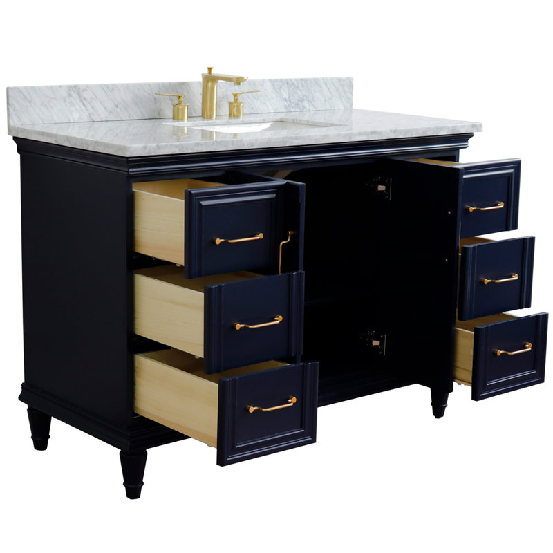 Meuble-lavabo simple l 49 po Metaza, Bleu