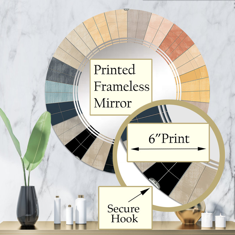 Pitney - Miroir mural moderne rond, 32 po x 32 po