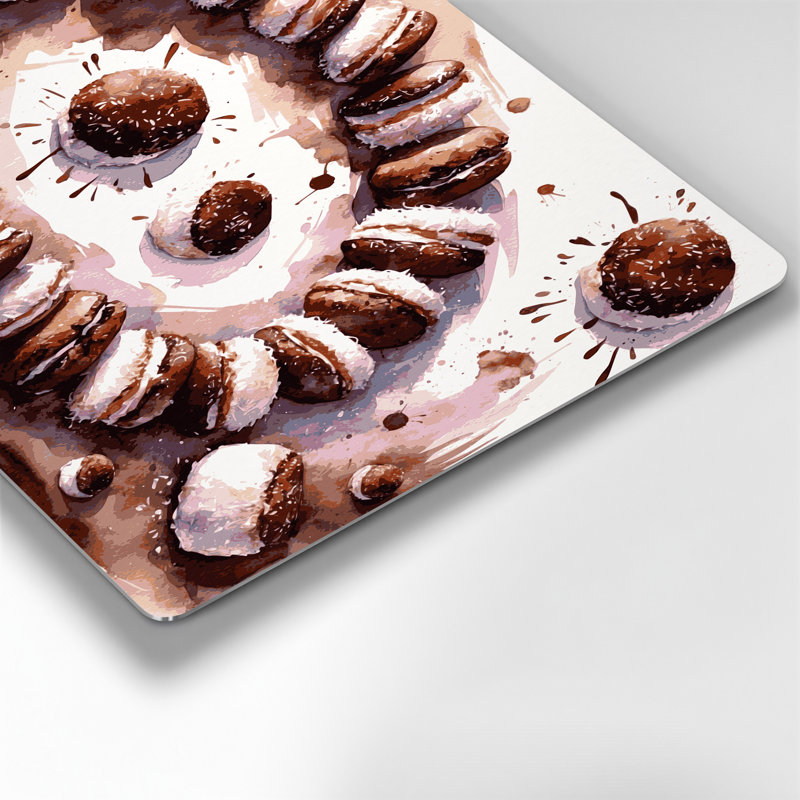 «Desserts Lamingtons», art mural en métal beige, H 11 po x l 14 po