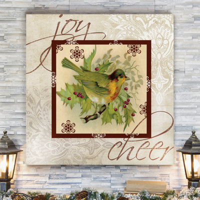 « christmas oiseau », impression sur toile tendue