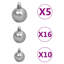 Artificial Christmas Tree with LEDs&Ball Set