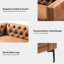Wales Mid-Century Modern 213cm Sofa with Tufted Back-448450892