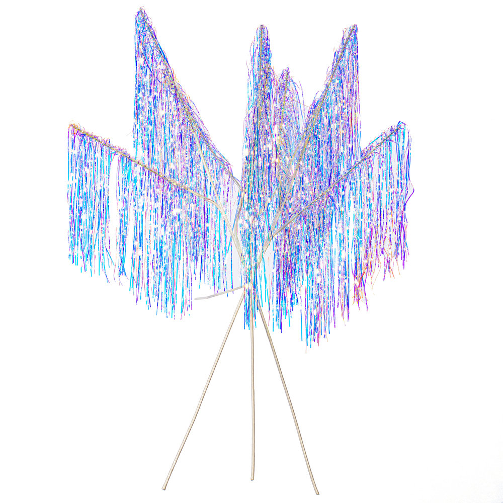 Tinsel Icicle Stems, White