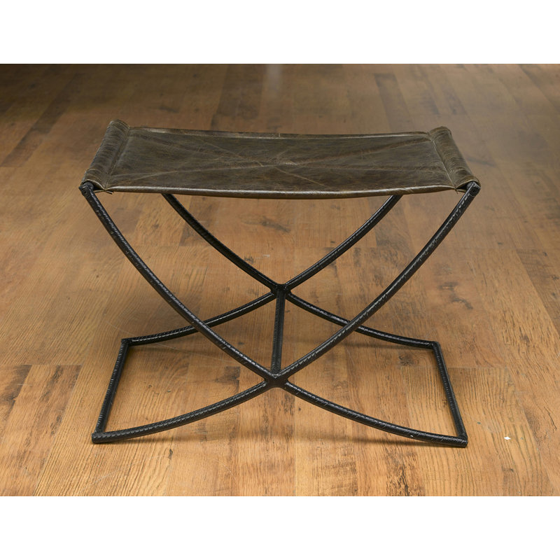 Tabouret en métal Hermilda, Brun