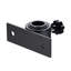  Support de mât à mât vertical vertical Support de mât de pavillon latéral en métal renforcé s'adapte aux mâts de diamètre extérieur de 1 5/16 po à 2 5/16 po, noir