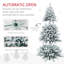 Arbre de Noël artificiel avec embouts en métal et support en métal pliable-510847029