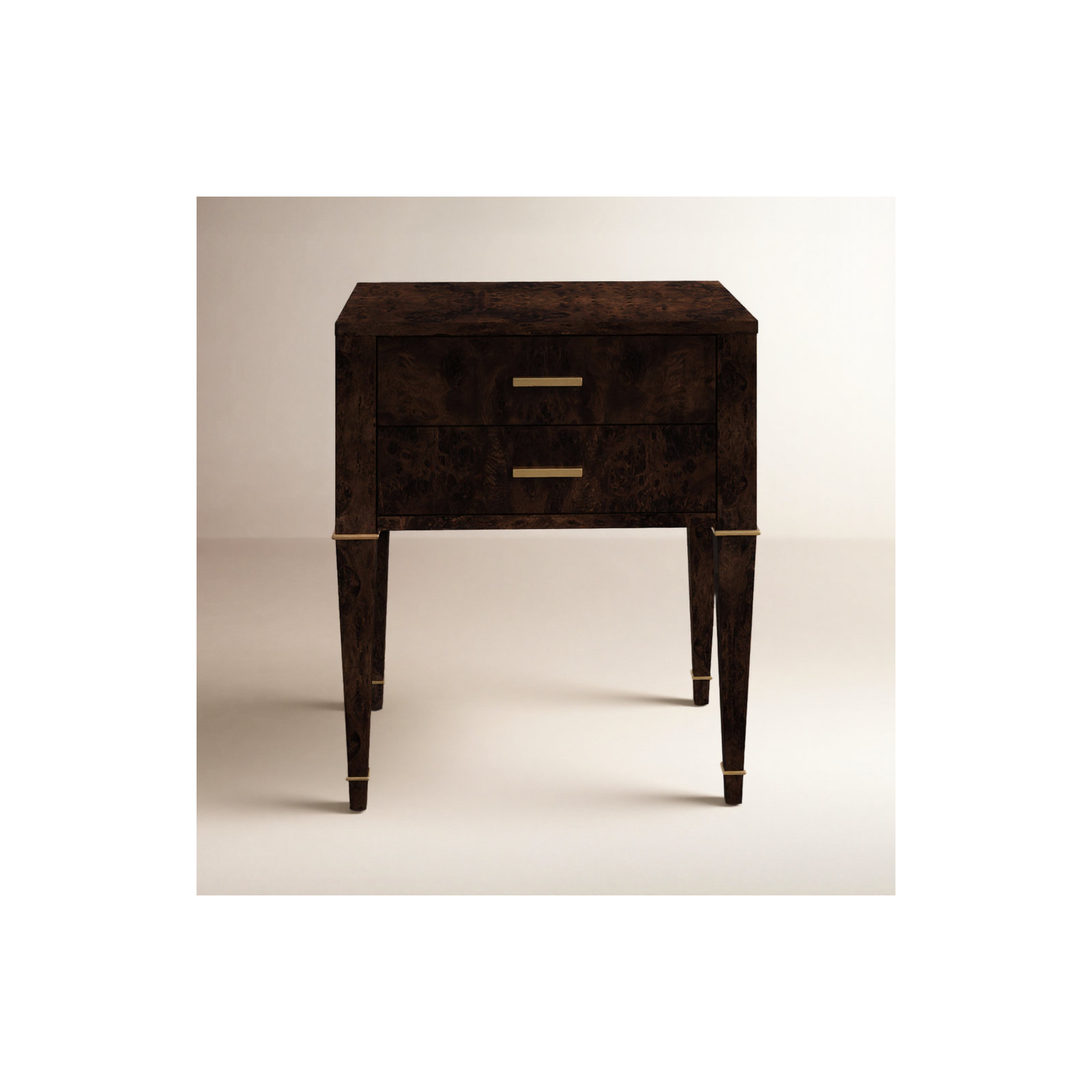 Mazekine 2 - Drawer Nightstand, Dark Burl