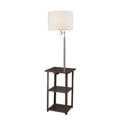 Mehdi 57'' Gray Traditional Floor Lamp with USB