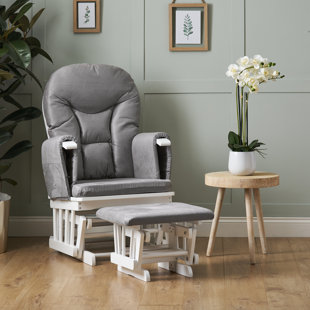 Reclining Glider Nursing Chair and Footrest