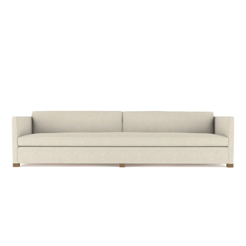 Madison Sofa, 33" H x 120" W x 41" D, Pebble Weave Linen Oyster, Natural
