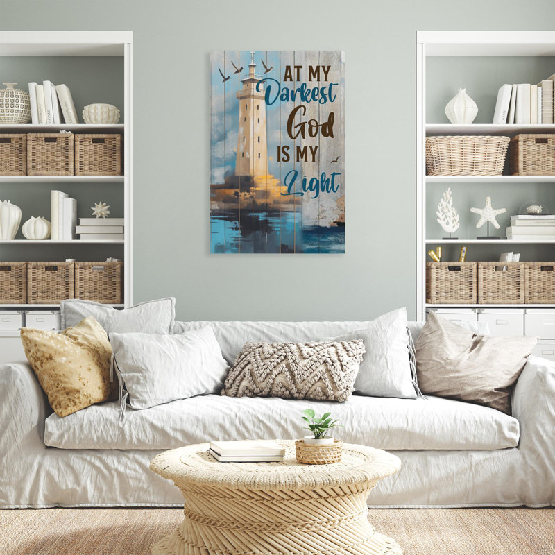 «Avaya At My Darkestgod Is My Light», reproduction d'art rectangulaire sur toile tendue sur toile tendue, L 24 po x H 36 po