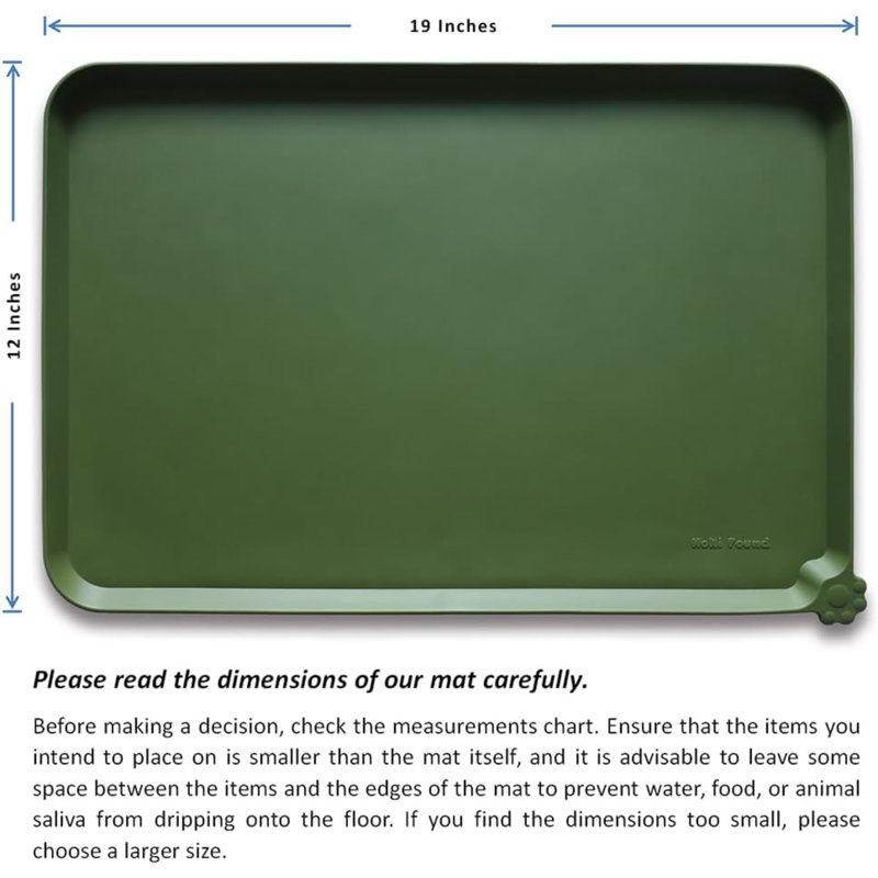 Napperon antidérapant, Vert, Moyen (12 po)